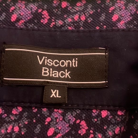 Visconti black men’s multi colored short sleeve shirt polo size XL - Picture 2 of 5